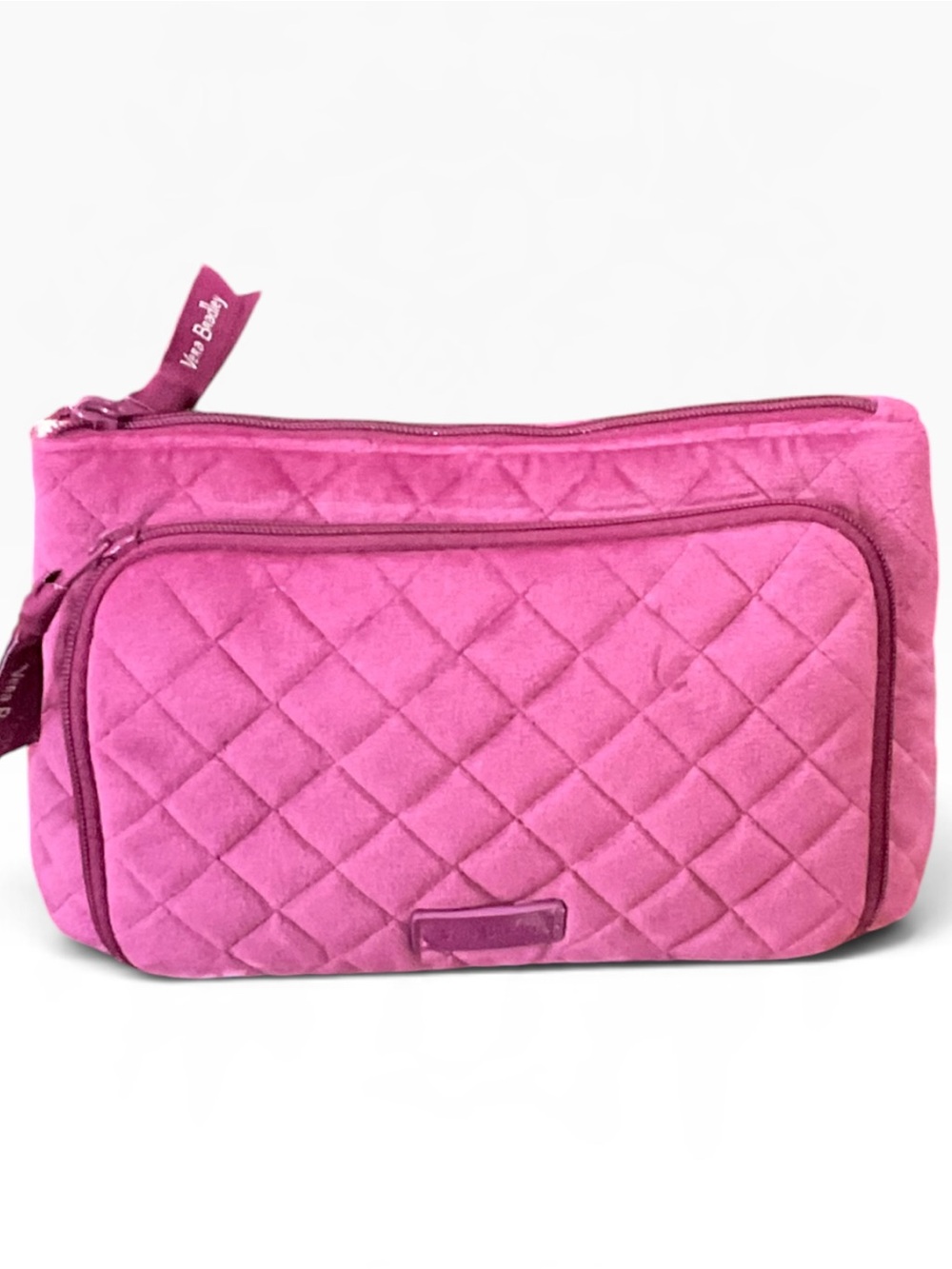 Vera Bradley Majestic Magenta Pink Quilted Cosmetic Compact Organizer
